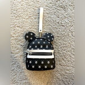 Disney Loungefly Black and White Mickey Mini Wristlet Belt Bag